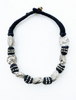 Zwart/gouden chunky collier