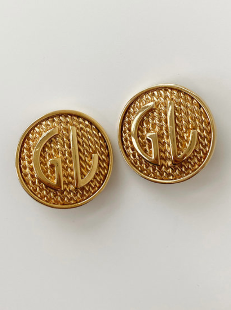 Vergulde clip oorbellen