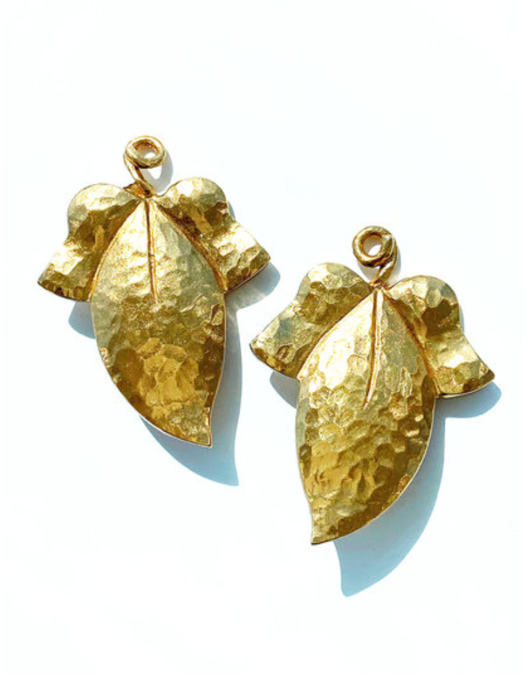 Vergulde designer clip oorbellen