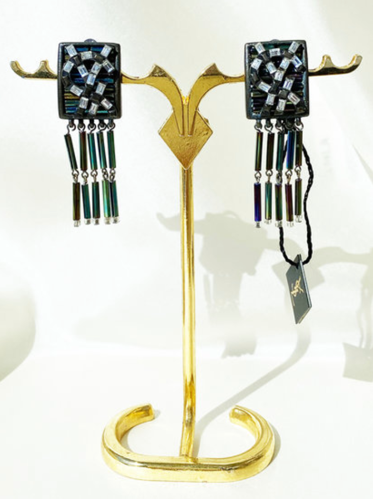 Designer clip oorbellen