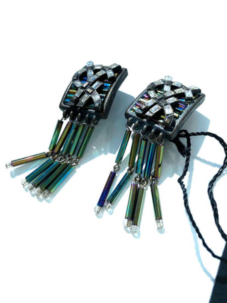 Designer clip oorbellen