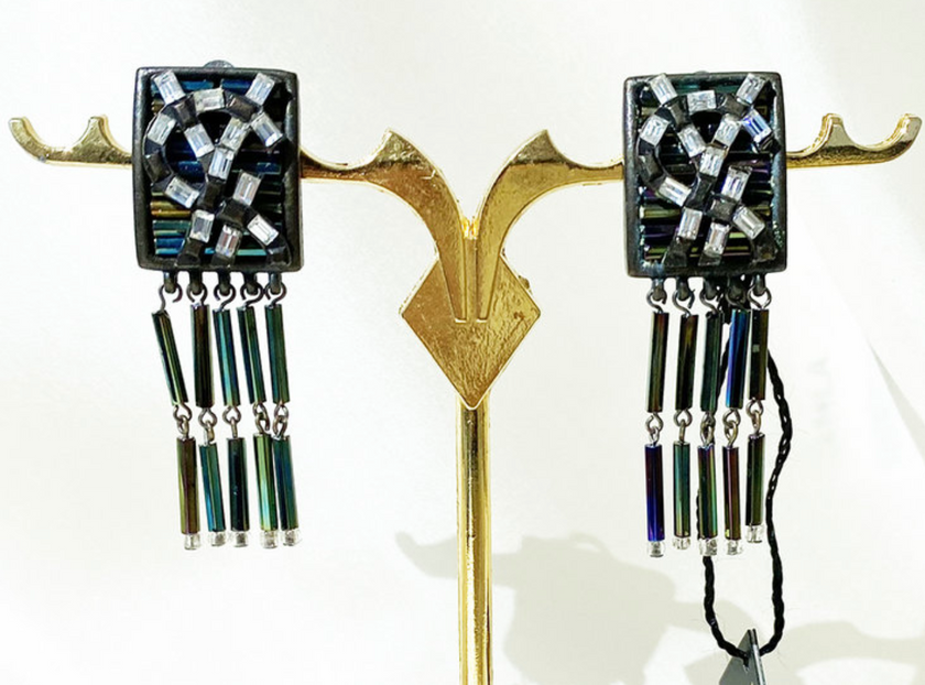 Designer clip oorbellen