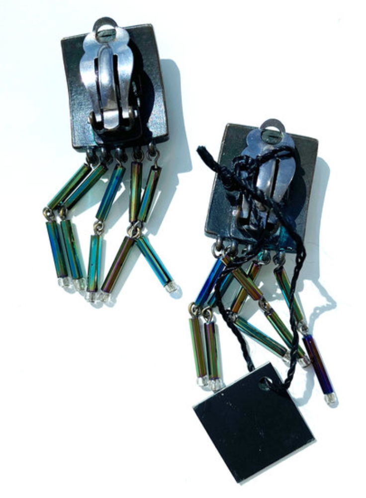 Designer clip oorbellen