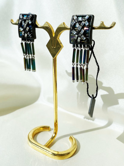 Designer clip oorbellen