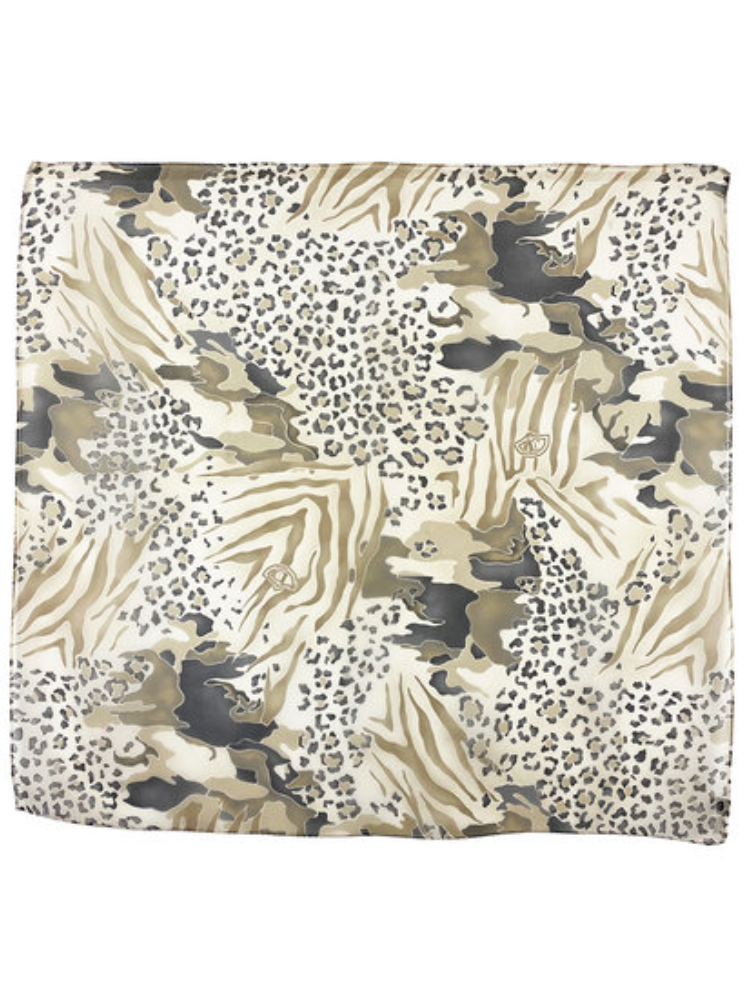 Semi-transparant zijden luipaard sjaaltje