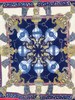 Vierkante zijden sjaal met barokdessin