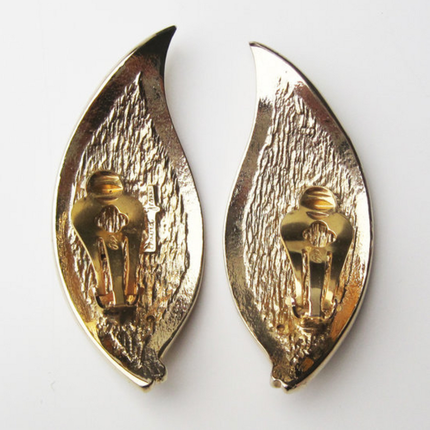 Statement clip oorbellen