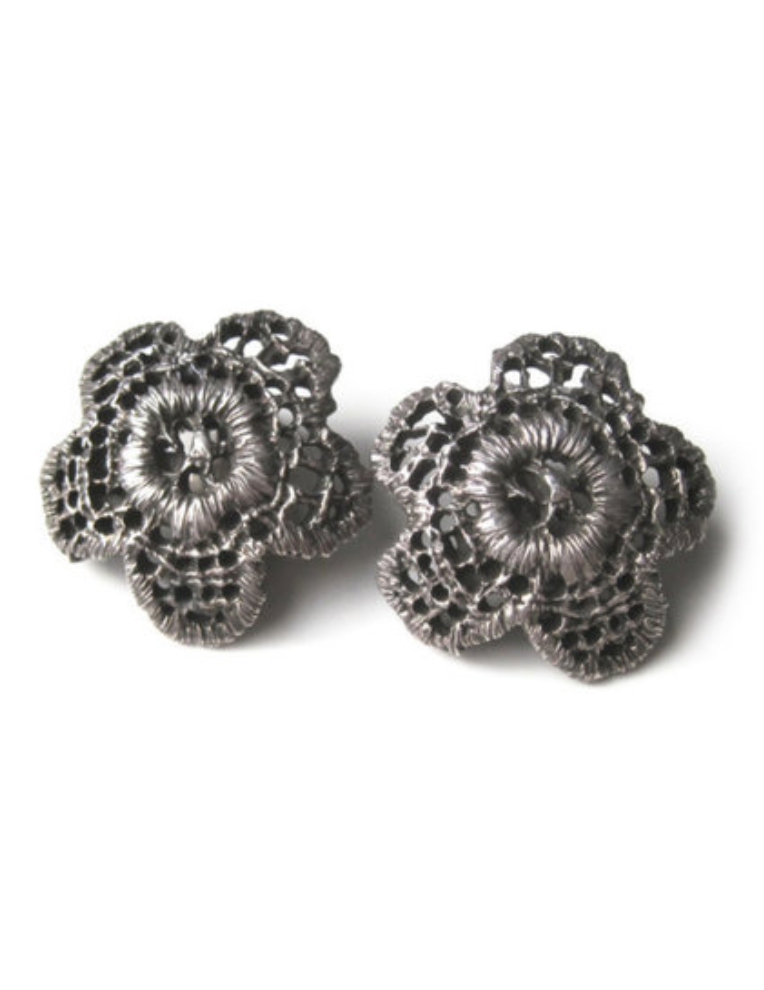 Zilveren clip oorbellen