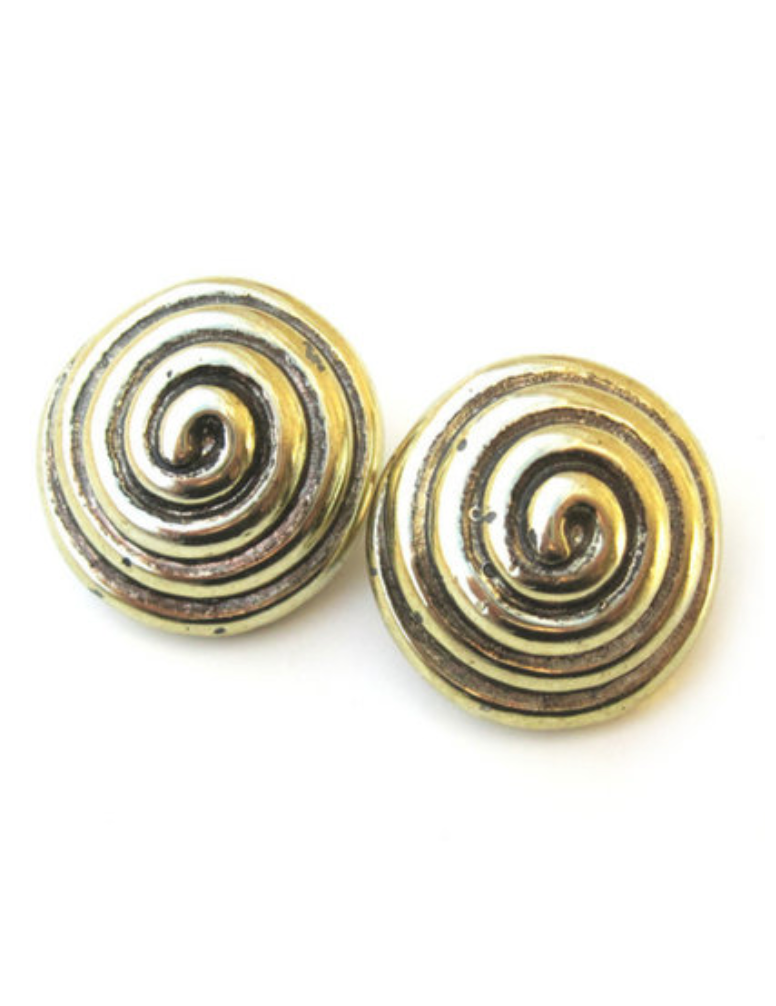 Grote spiraal clip oorbellen