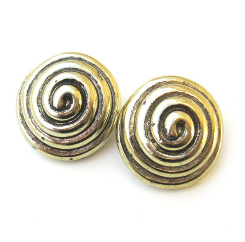 Grote spiraal clip oorbellen