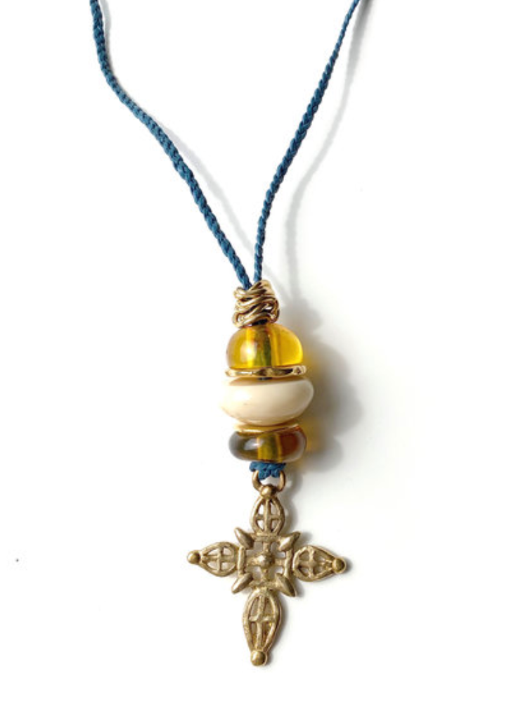 Vergulde crucifix ketting
