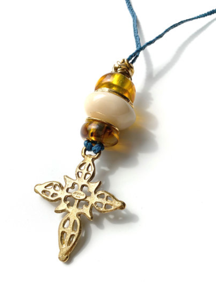 Vergulde crucifix ketting