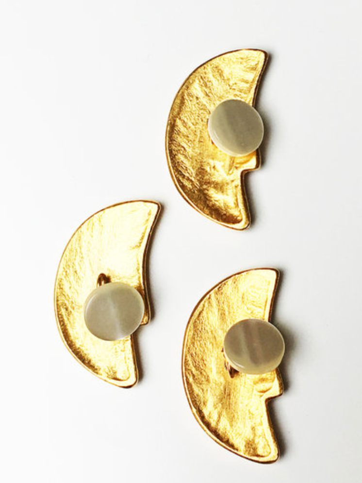 Vergulde maantjes manchetknopen