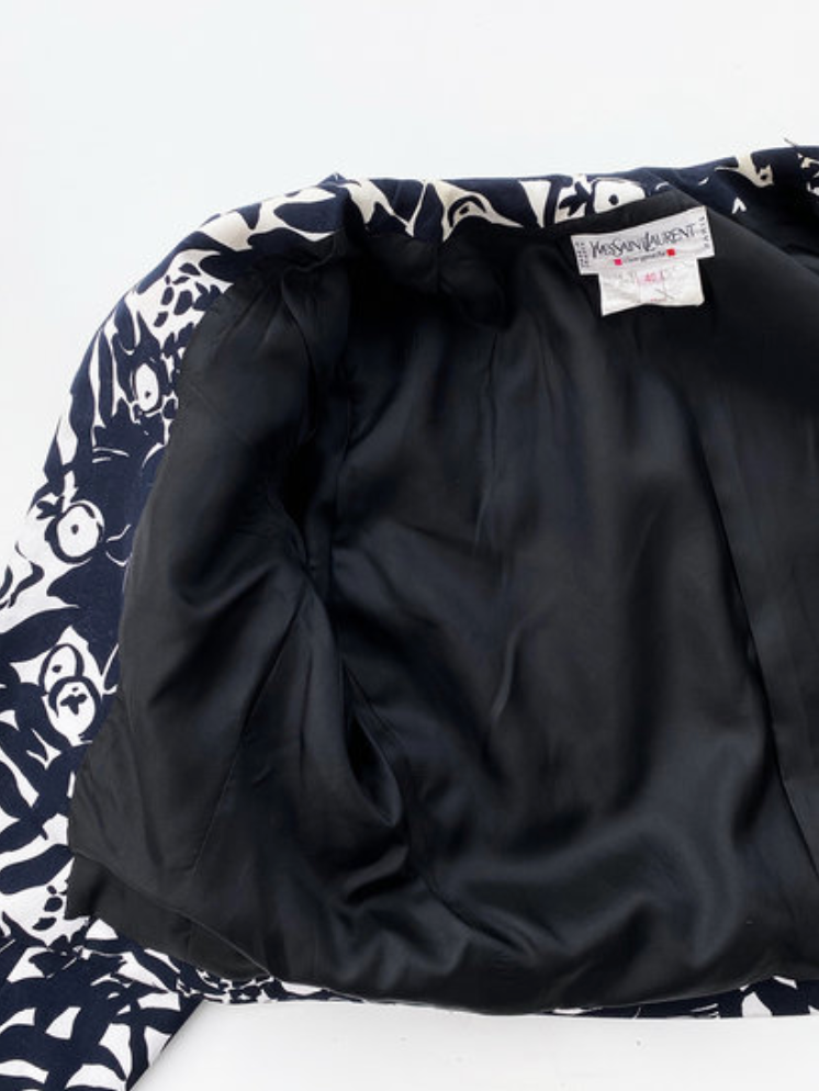 Zwart/wit Matisse print cropped jasje