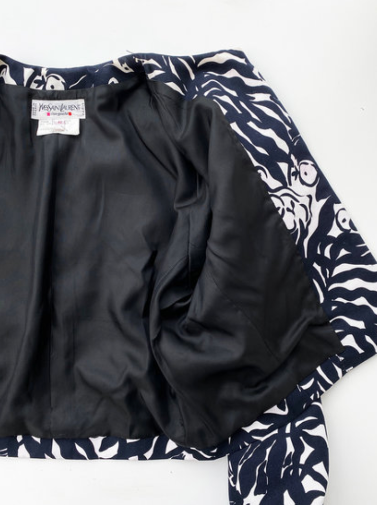 Zwart/wit Matisse print cropped jasje