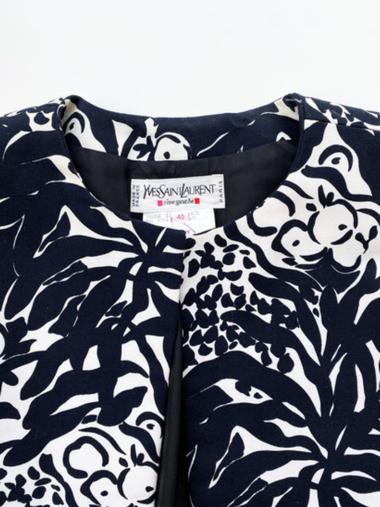 Zwart/wit Matisse print cropped jasje