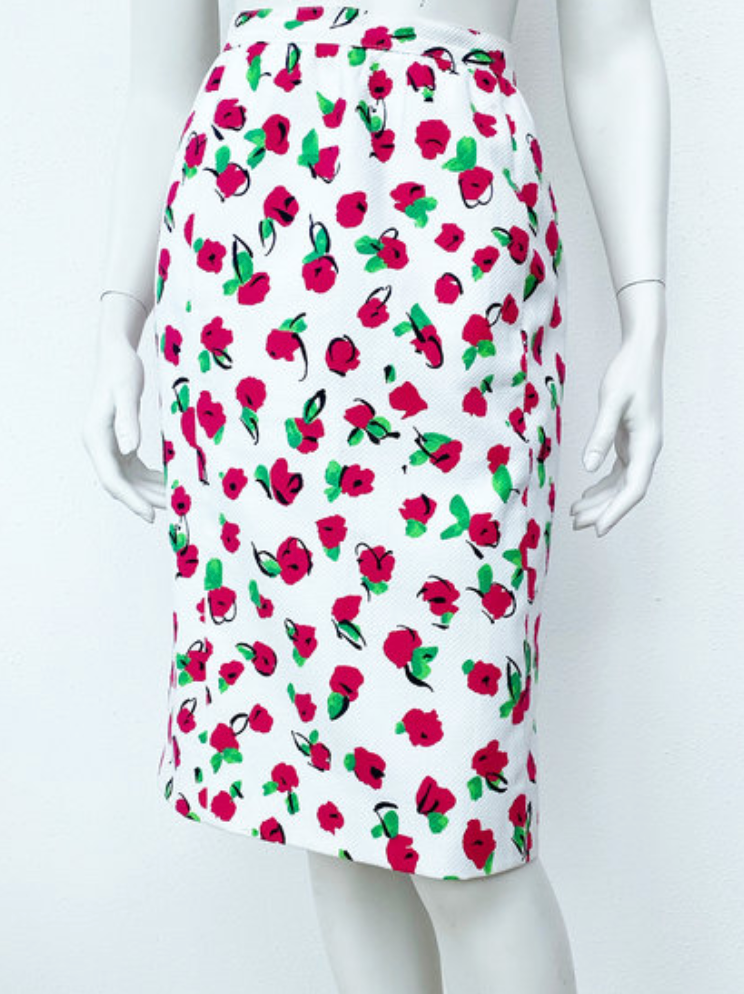 Floral katoenen kokerrok