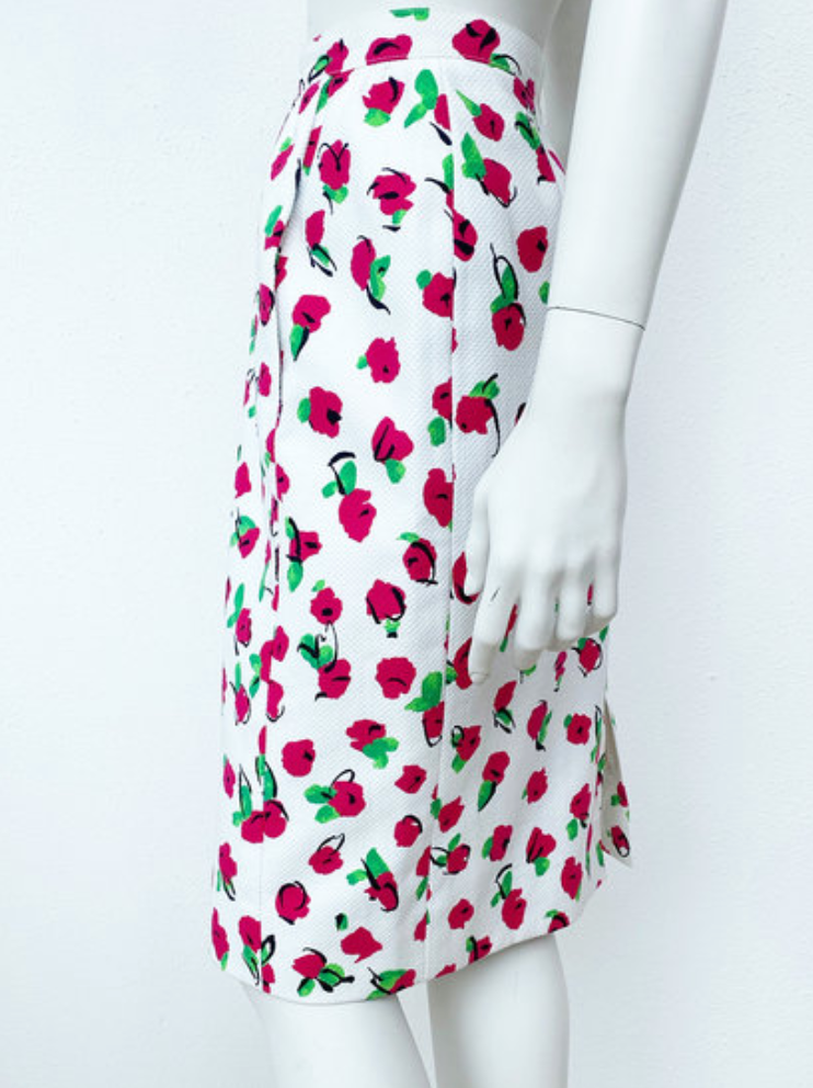 Floral katoenen kokerrok