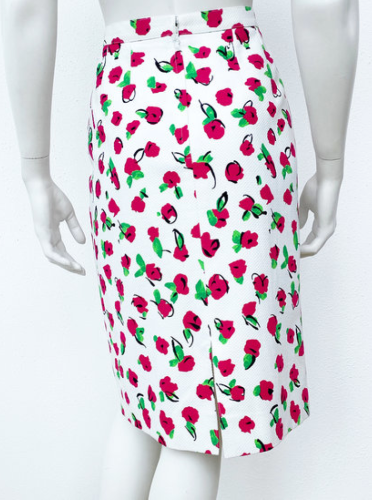 Floral katoenen kokerrok