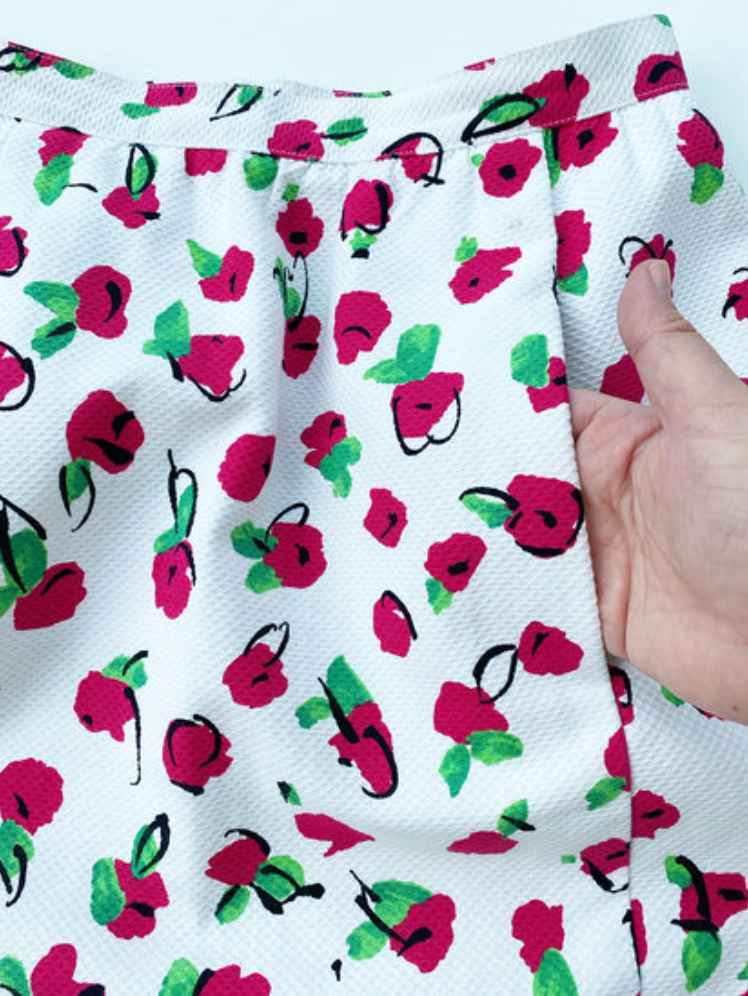 Floral katoenen kokerrok