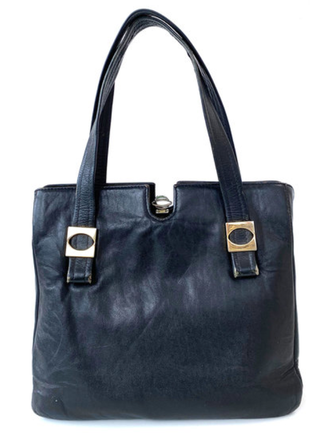 Zwarte leren Mod handtas