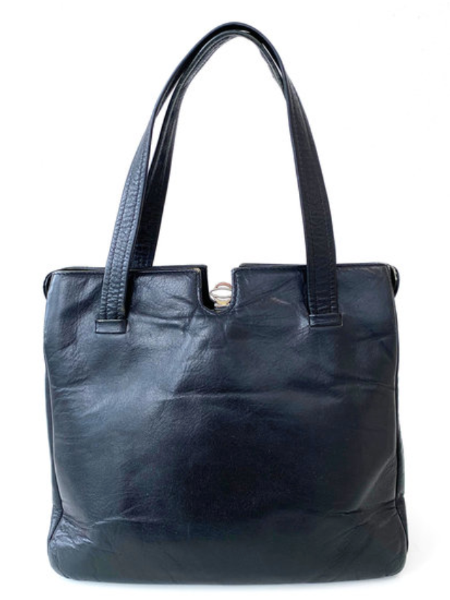 Zwarte leren Mod handtas