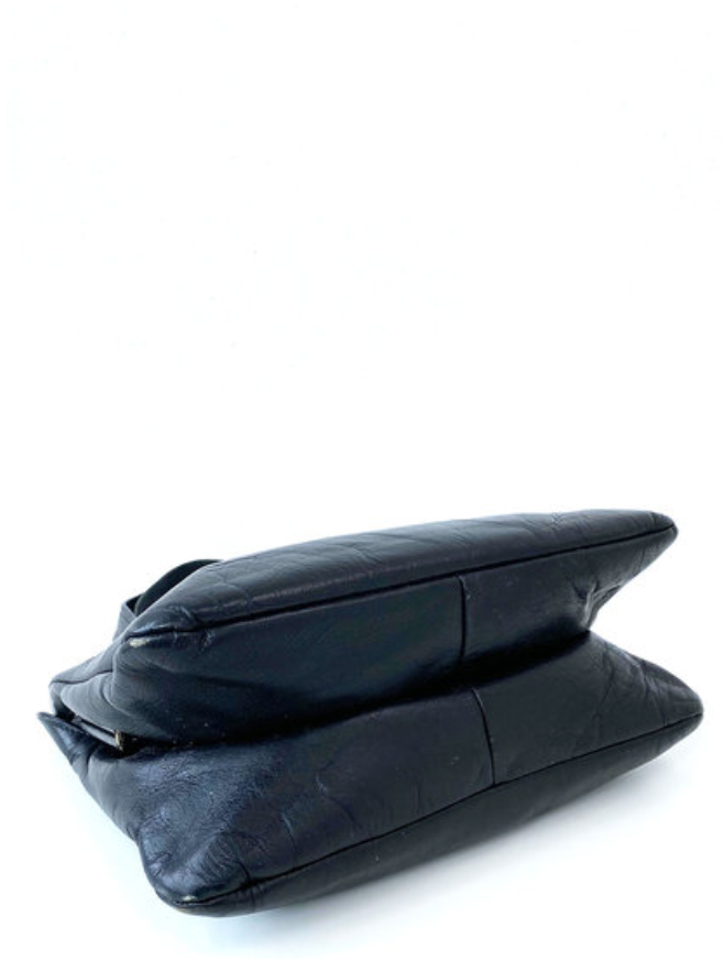 Zwarte leren Mod handtas