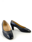 Grijs/zwarte vintage leren pumps | 38.5