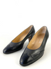 Grijs/zwarte vintage leren pumps | 38.5