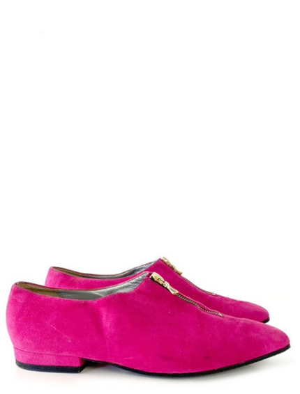 Knalroze leren Mod schoenen | 38