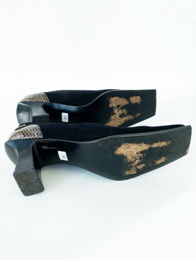 Zwarte pumps met vierkante neus | 38.5