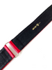 Rode leren designer ceintuur met strass