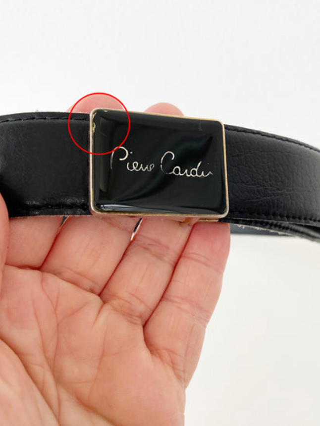 Zwarte leren herenriem