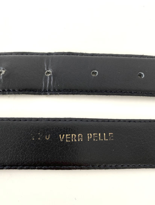 Zwarte leren herenriem