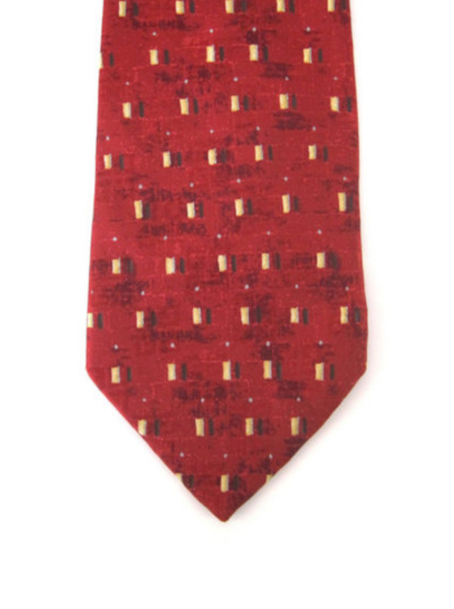 Rode zijden designer stropdas