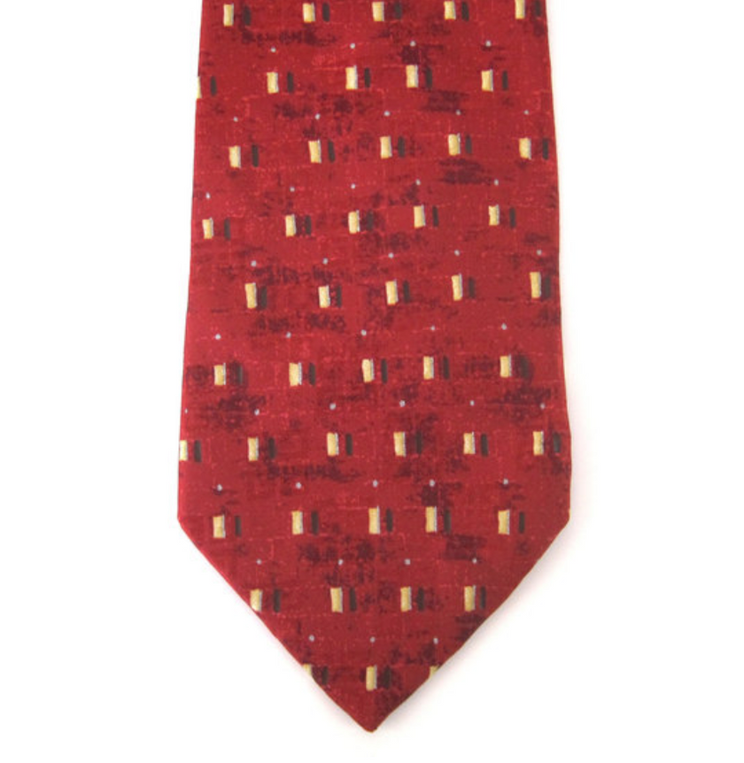 Rode zijden designer stropdas
