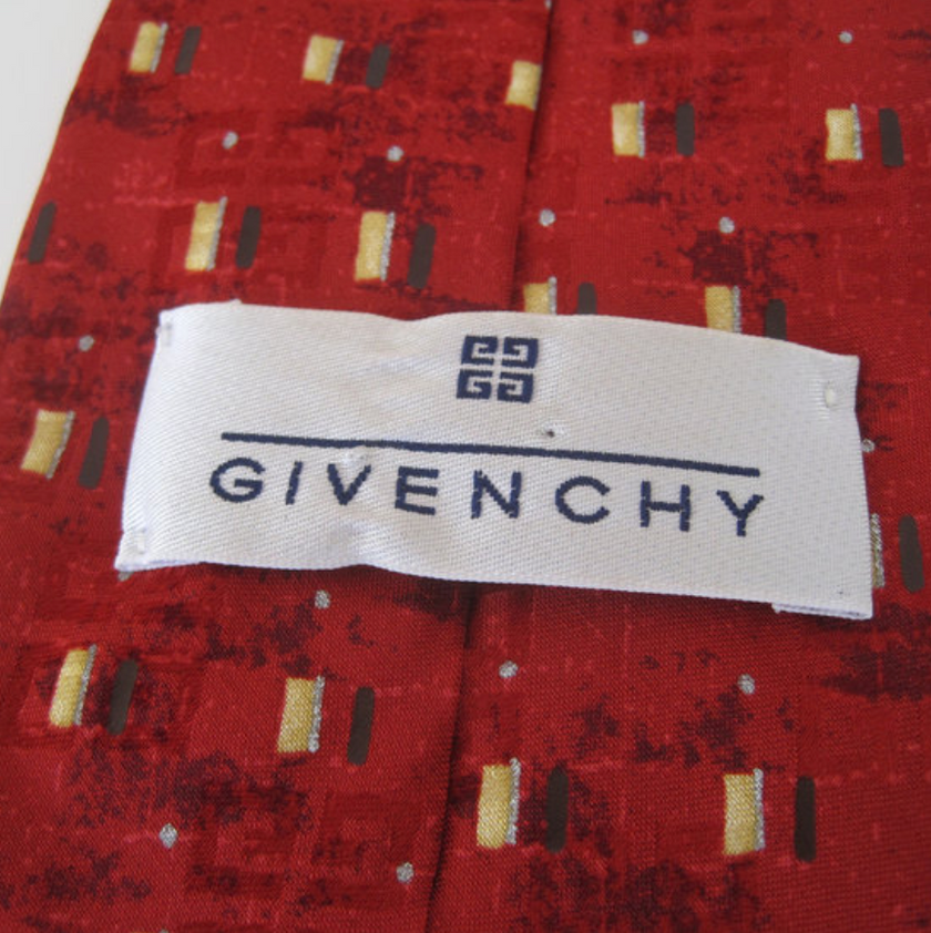 Rode zijden designer stropdas