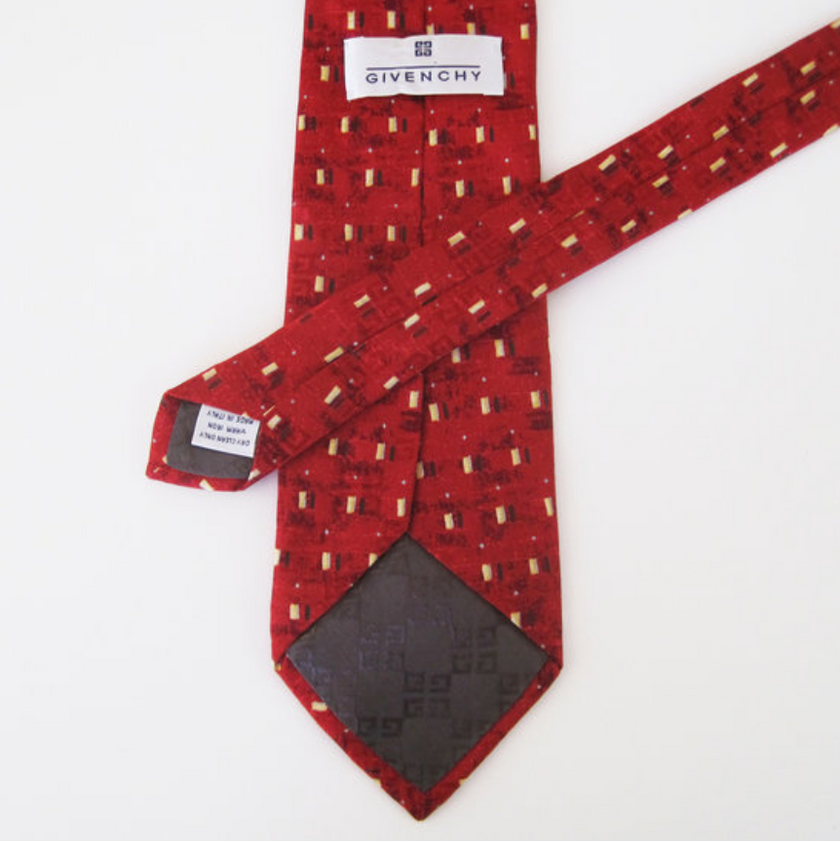 Rode zijden designer stropdas