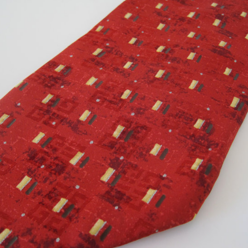 Rode zijden designer stropdas