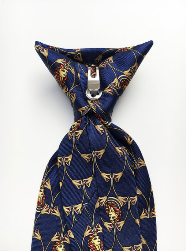 Zijden designer stropdas met clip