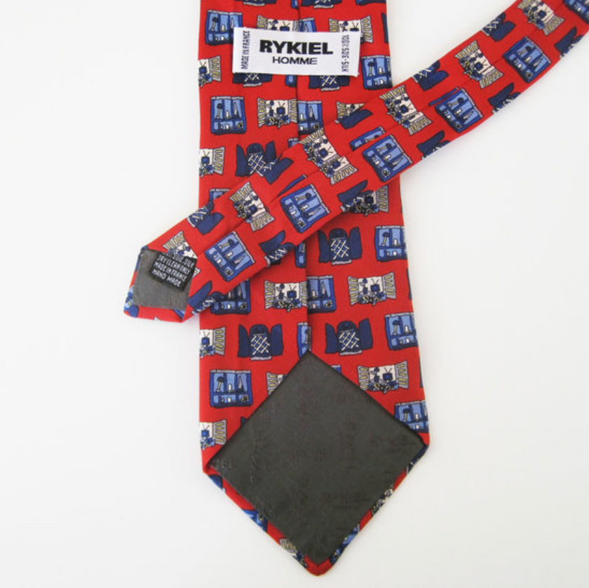 Designer stropdas met raamkozijntjes