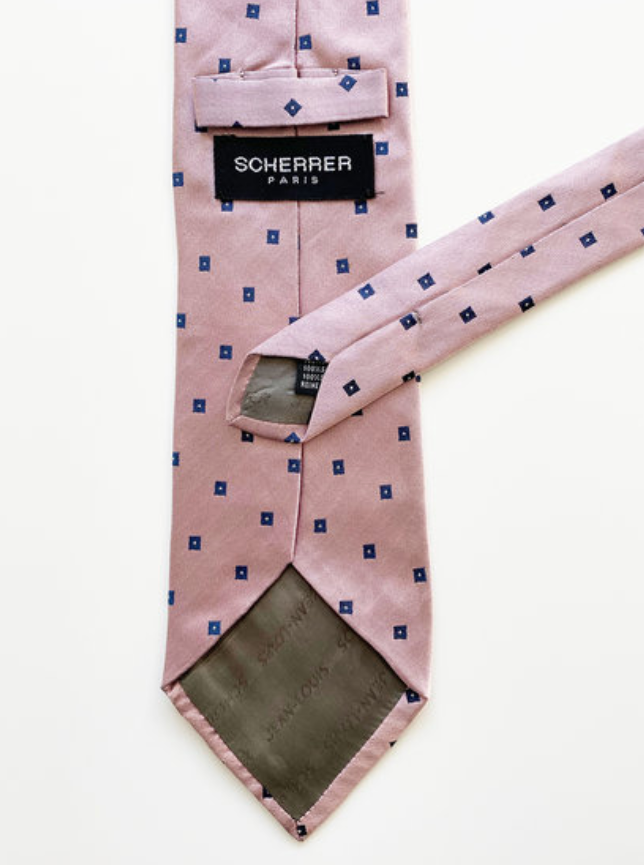 Roze zijden stropdas