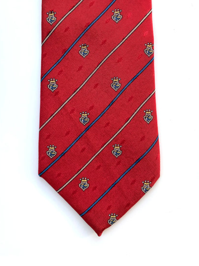 Rode zijden designer stropdas