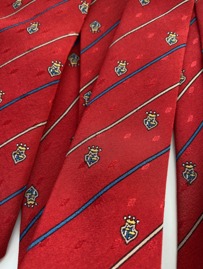 Rode zijden designer stropdas