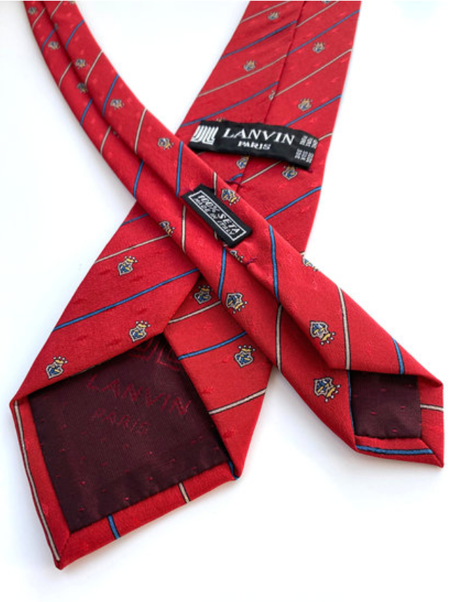 Rode zijden designer stropdas