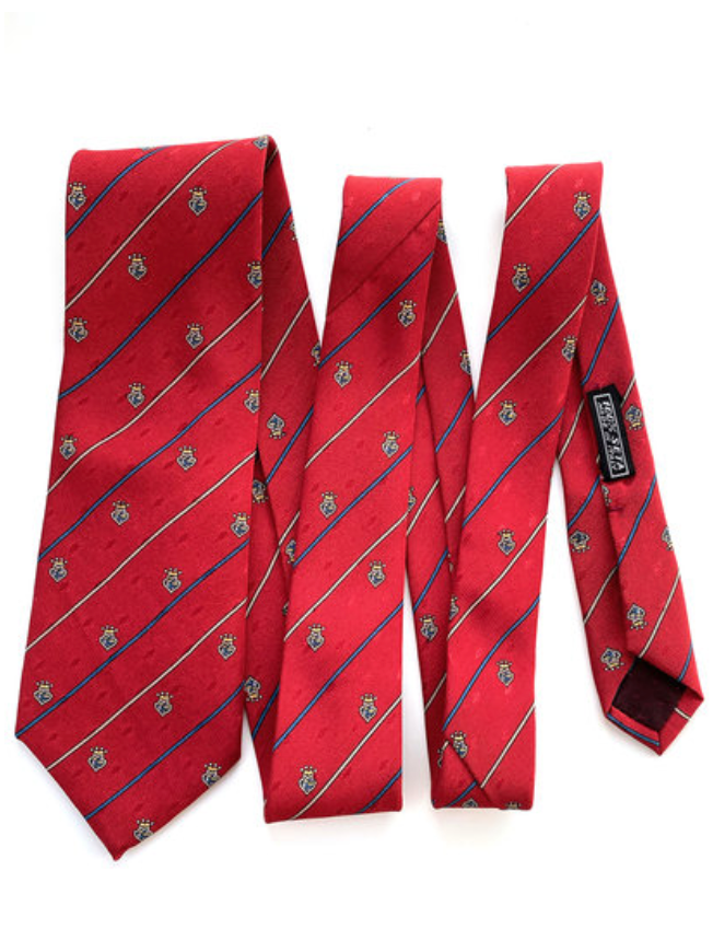 Rode zijden designer stropdas
