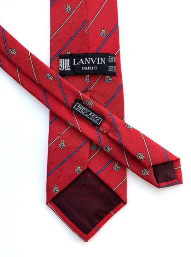 Rode zijden designer stropdas