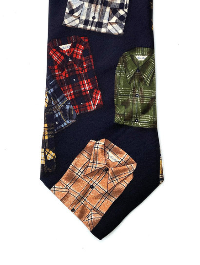 Zijden stropdas met overhemddessin